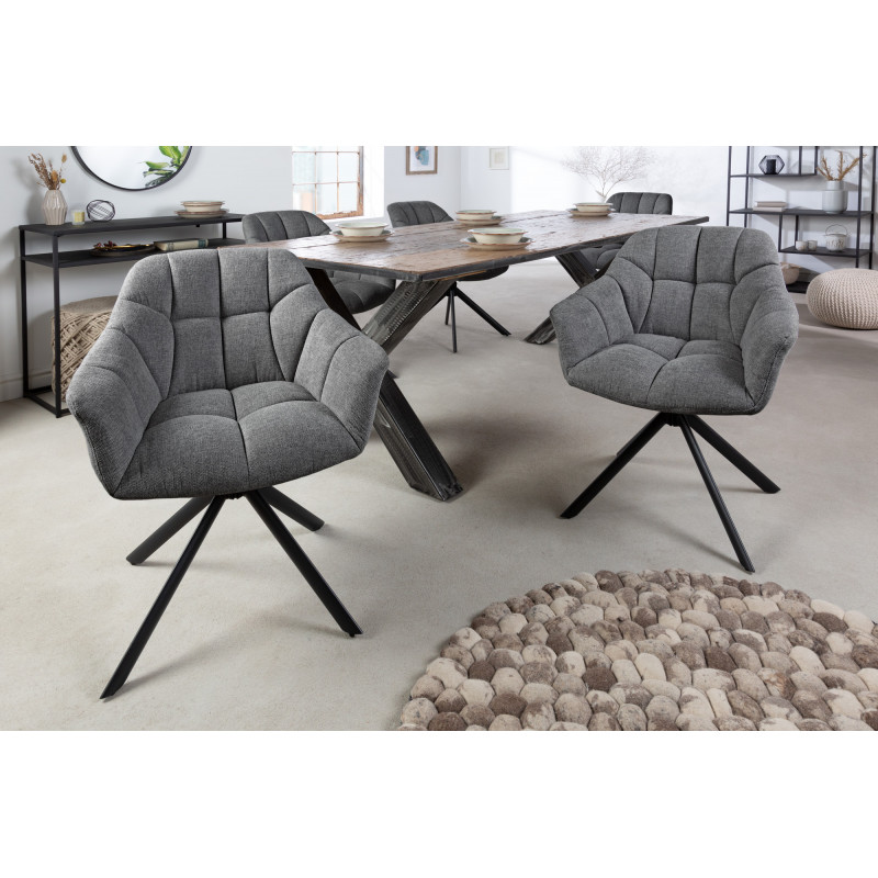 PAPILLON design forgatható szék - szürke