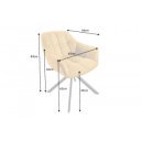 PAPILLON design forgatható szék - sárga