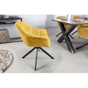 PAPILLON design forgatható szék - sárga