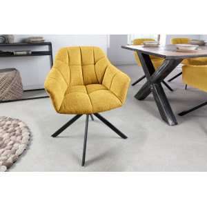 PAPILLON design forgatható szék - sárga