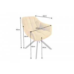 PAPILLON design forgatható szék - sárga