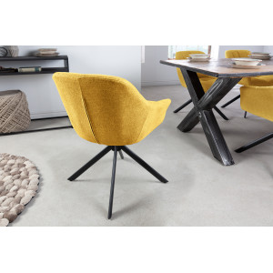 PAPILLON design forgatható szék - sárga