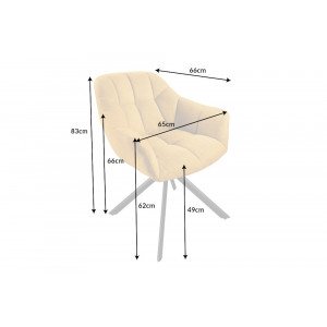 PAPILLON design forgatható szék - sárga