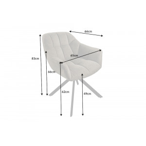 PAPILLON design forgatható szék - barna