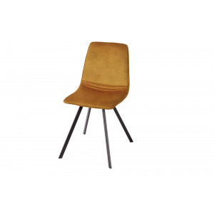 INDIANA design bársony szék - mustár
