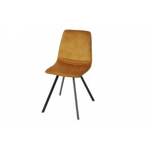INDIANA design bársony szék - mustár