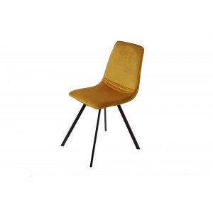 INDIANA design bársony szék - mustár