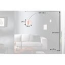 BIG BOW modern állólámpa - réz/fekete - 170-210cm