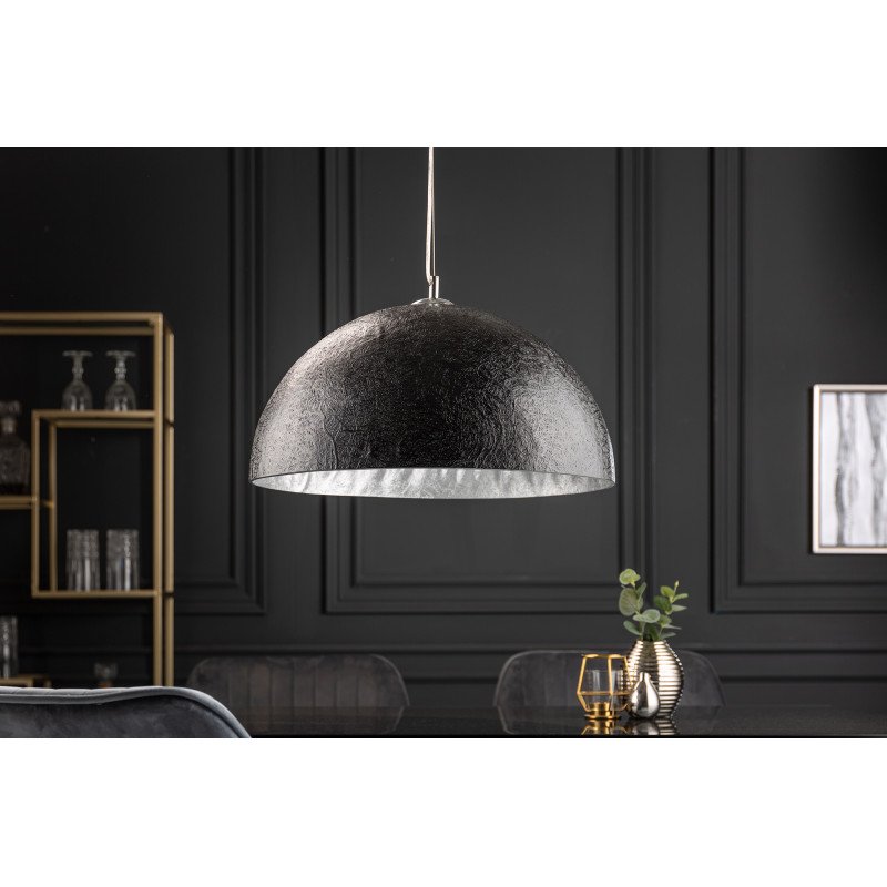 GLOW L modern függőlámpa - fekete/ezüst