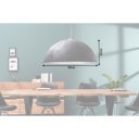 GLOW L modern függőlámpa - fekete/ezüst