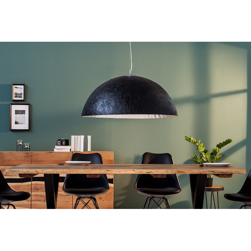 GLOW XL modern függőlámpa - fekete/ezüst