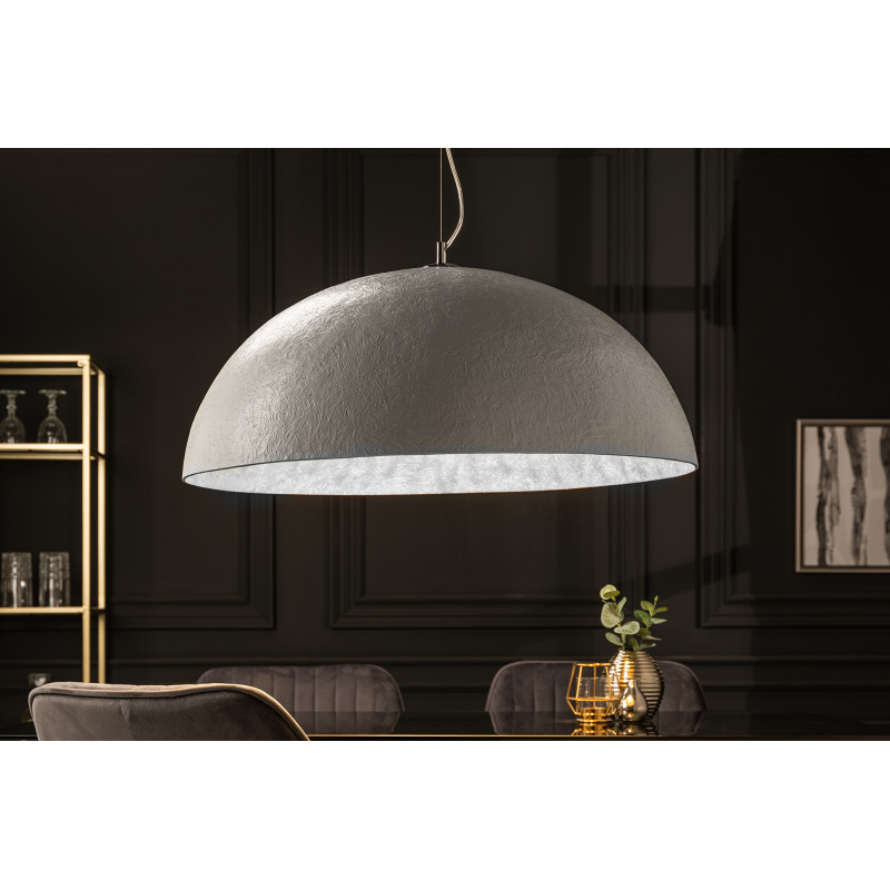 GLOW XL modern függőlámpa - fehér/ezüst