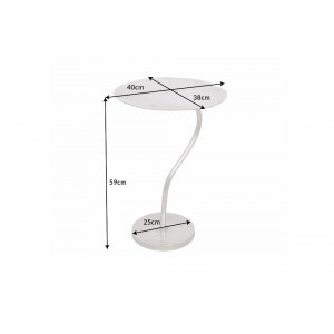 LEAF design lerakóasztal - ezüst