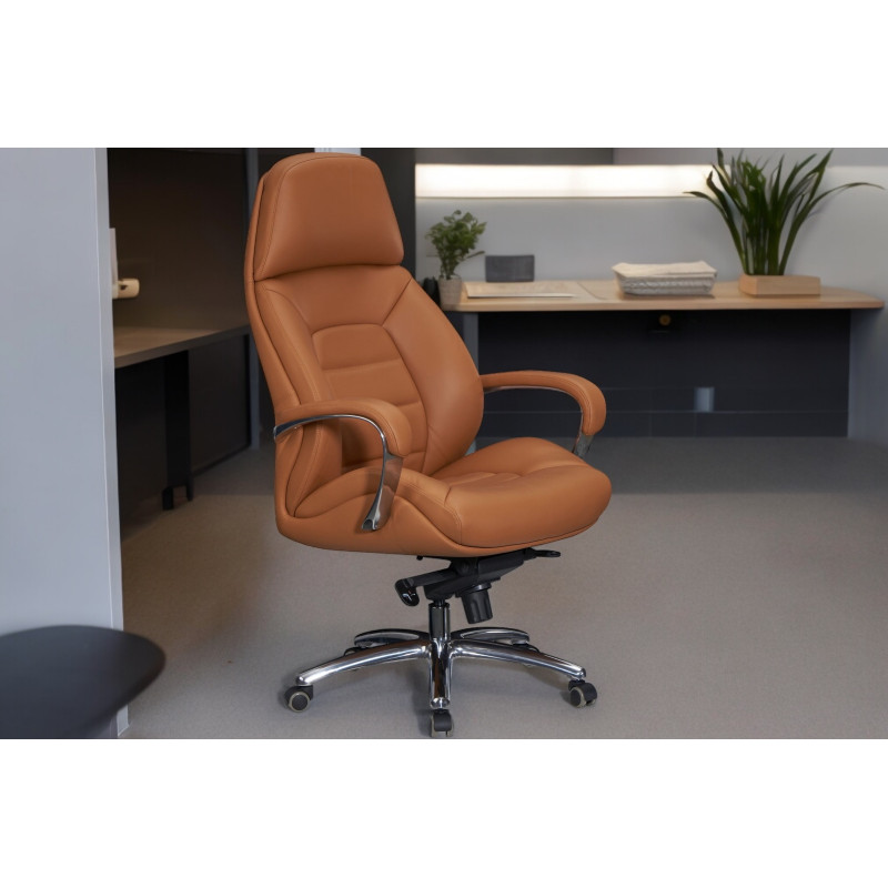 BUSINESS bőr irodai szék - caramel