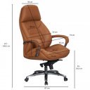 BUSINESS bőr irodai szék - caramel