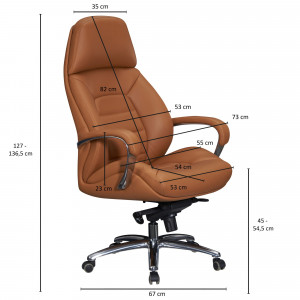 BUSINESS bőr irodai szék - caramel