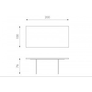 VOLARE sötét tölgyfa dekor design étkezőasztal üveg lábakkal