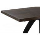 PONTE tölgyfa furnér design étkezőasztal - sötét tölgy/fekete