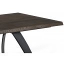 PONTE tölgyfa furnér design étkezőasztal - sötét tölgy/fekete