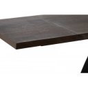 PONTE tölgyfa furnér bővíthető design étkezőasztal - sötét tölgy/fekete