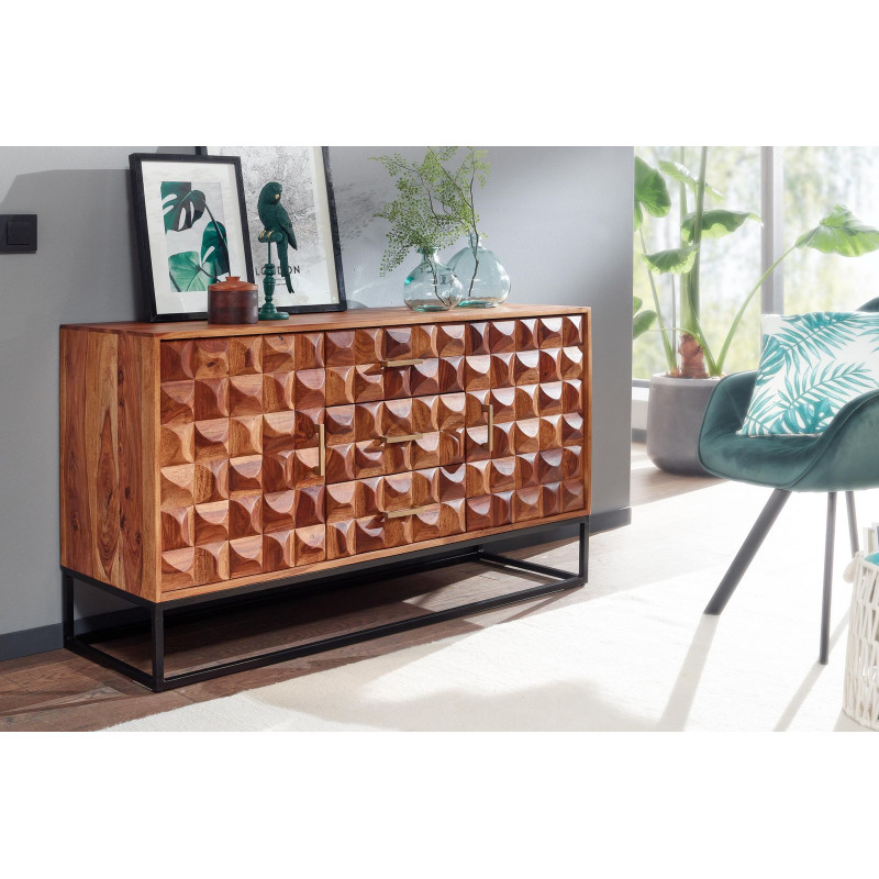 CHESS tömör rózsafa komód