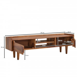 HOLZ tömör rózsafa Tv-szekrény - 145cm