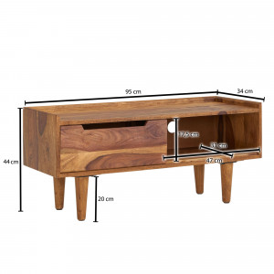 HOLZ S tömör rózsafa Tv-szekrény - 95cm