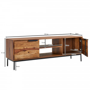 FLAT tömör rózsafa Tv-szekrény - 147cm