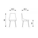 NANDY design bársony szék - rozsda barna