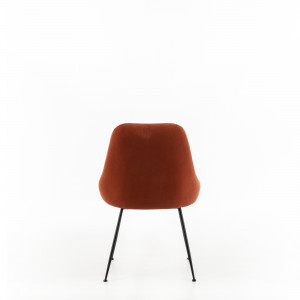 NANDY design bársony szék - rozsda barna