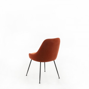 NANDY design bársony szék - rozsda barna