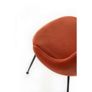NANDY design bársony szék - rozsda barna