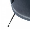 NANDY design bársony szék - szürke/kék