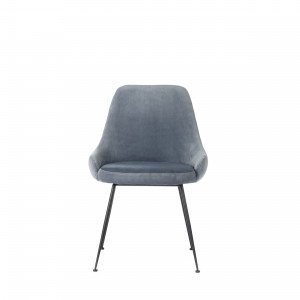 NANDY design bársony szék - szürke/kék