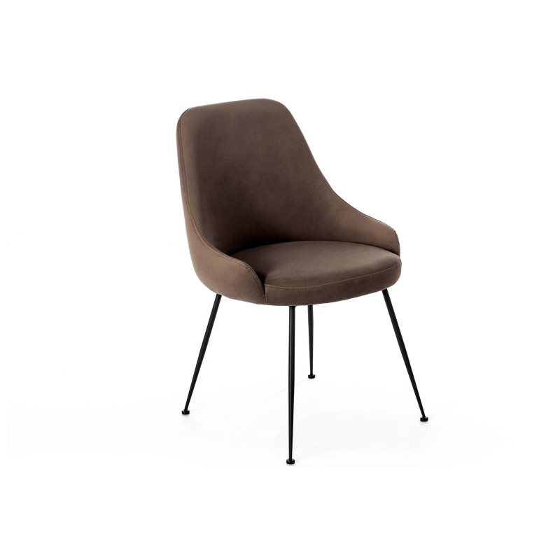 NANDY design bársony szék - barna