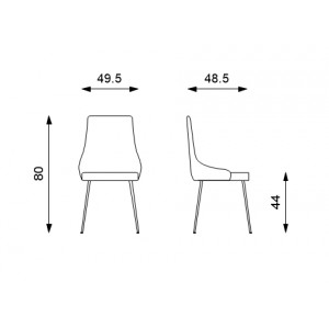NANDY design bársony szék - barna
