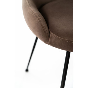 NANDY design bársony szék - barna