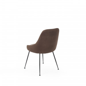 NANDY design bársony szék - barna