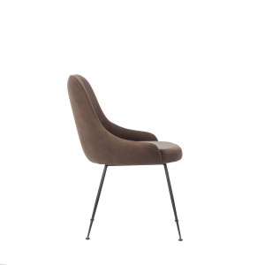 NANDY design bársony szék - barna