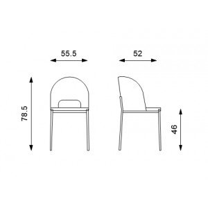 GRETA design szék - szürke