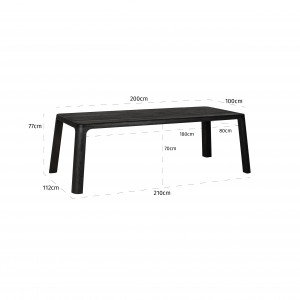 BACCARAT exkluzív tölgy étkezőasztal - 200/230cm