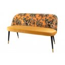 BOUTIQUE design bársony ülőpad - sárga