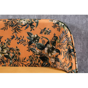 BOUTIQUE design bársony ülőpad - sárga