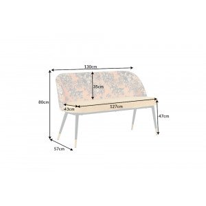 BOUTIQUE design bársony ülőpad - sárga