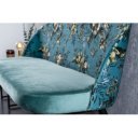 BOUTIQUE design bársony ülőpad - türkiz