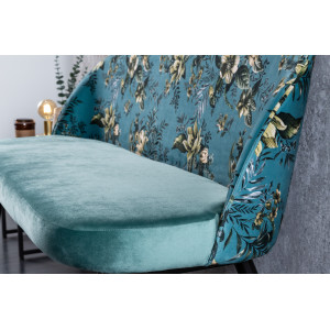 BOUTIQUE design bársony ülőpad - türkiz