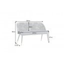 BOUTIQUE design bársony ülőpad - szürke