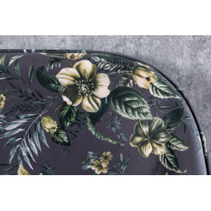 BOUTIQUE design bársony ülőpad - szürke