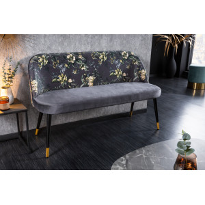 BOUTIQUE design bársony ülőpad - szürke INVICTA