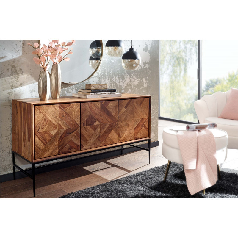 LOURES tömör rózsafa komód - 123cm